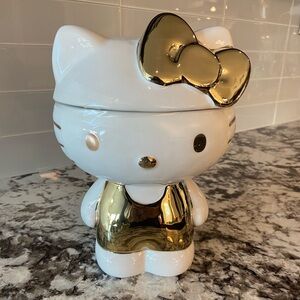 Hello Kitty White and Gold Cookie Jar